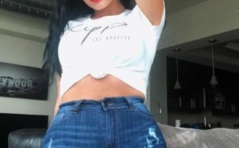 Peyton Freestone wearing a blue jeans
